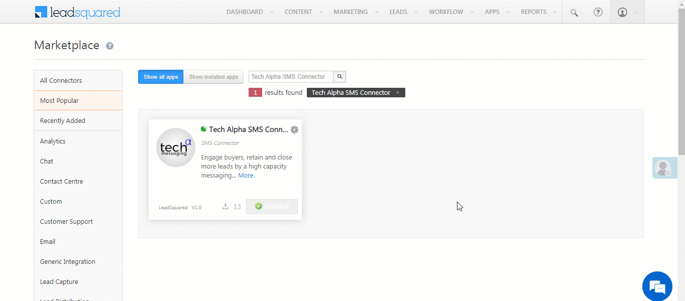 LeadSquared Tech Alpha Connector