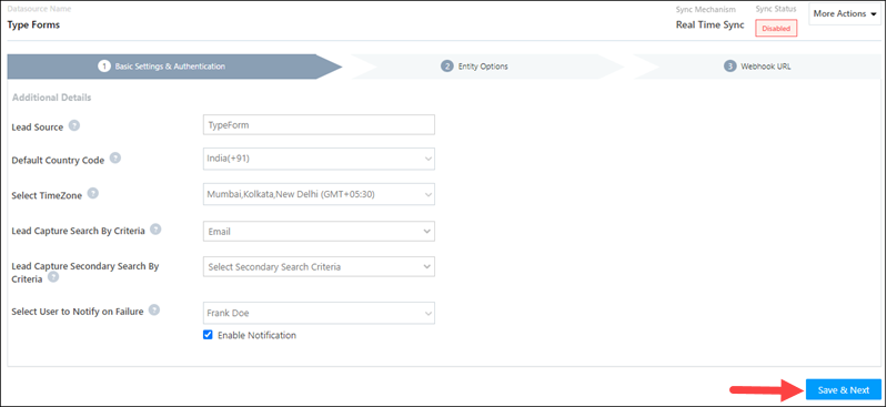 typeform basic settings save