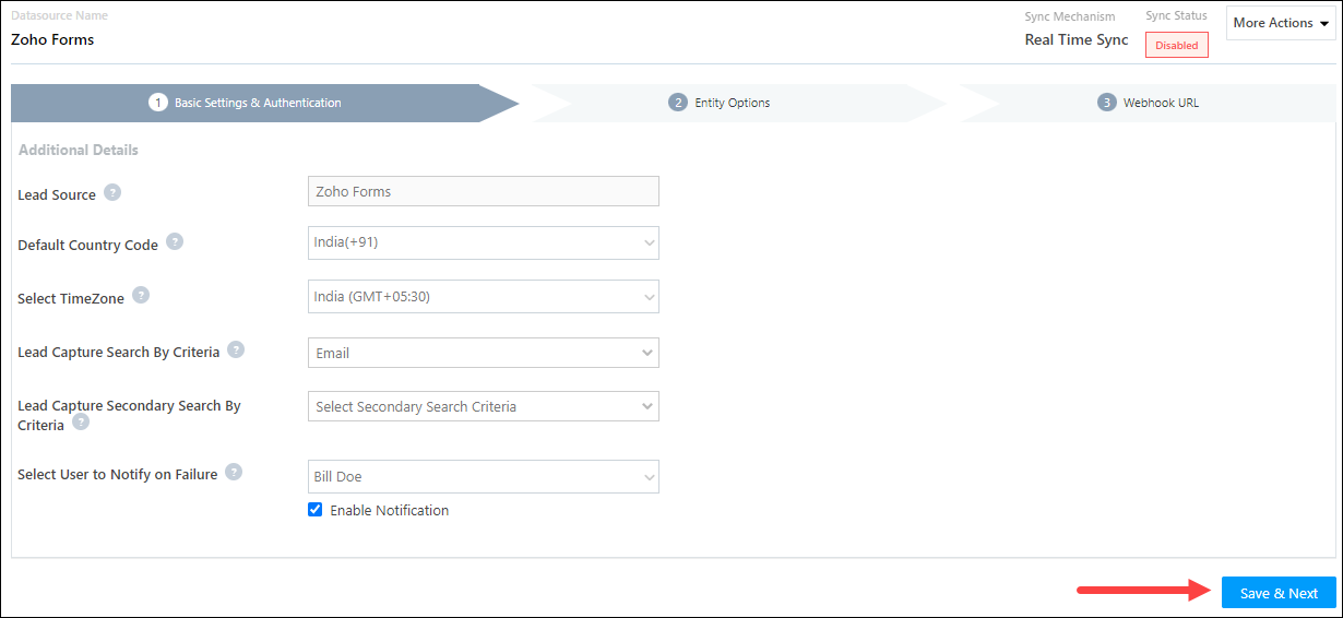 zoho forms basic settings