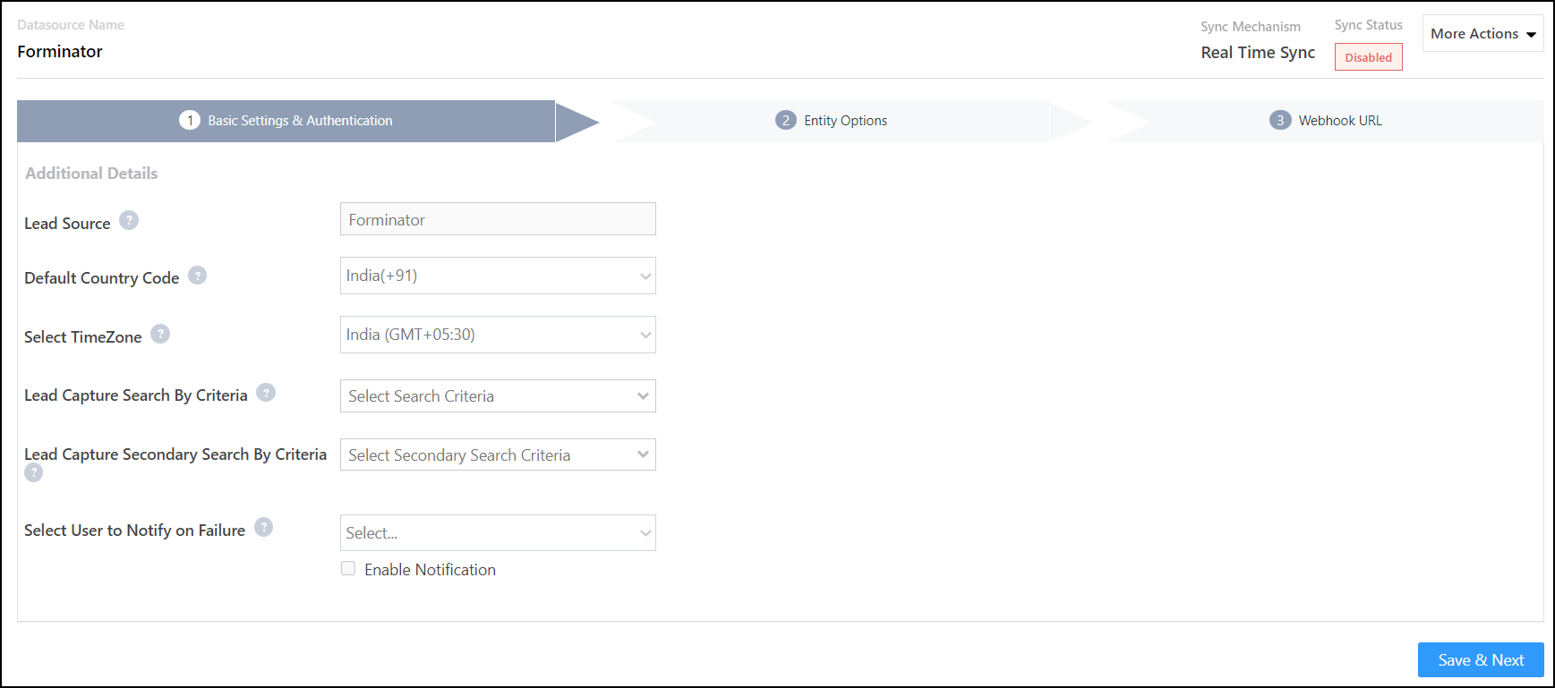 LeadSquared - Forminator basic settings