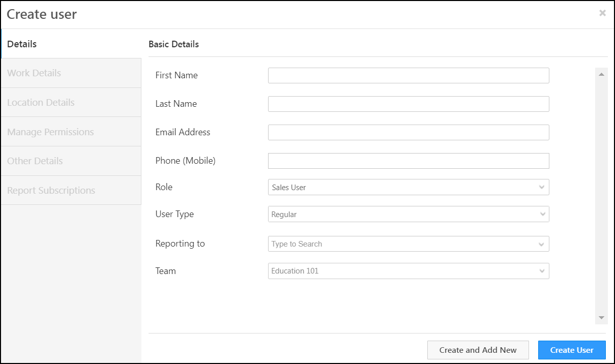 LeadSquared - User basic setting