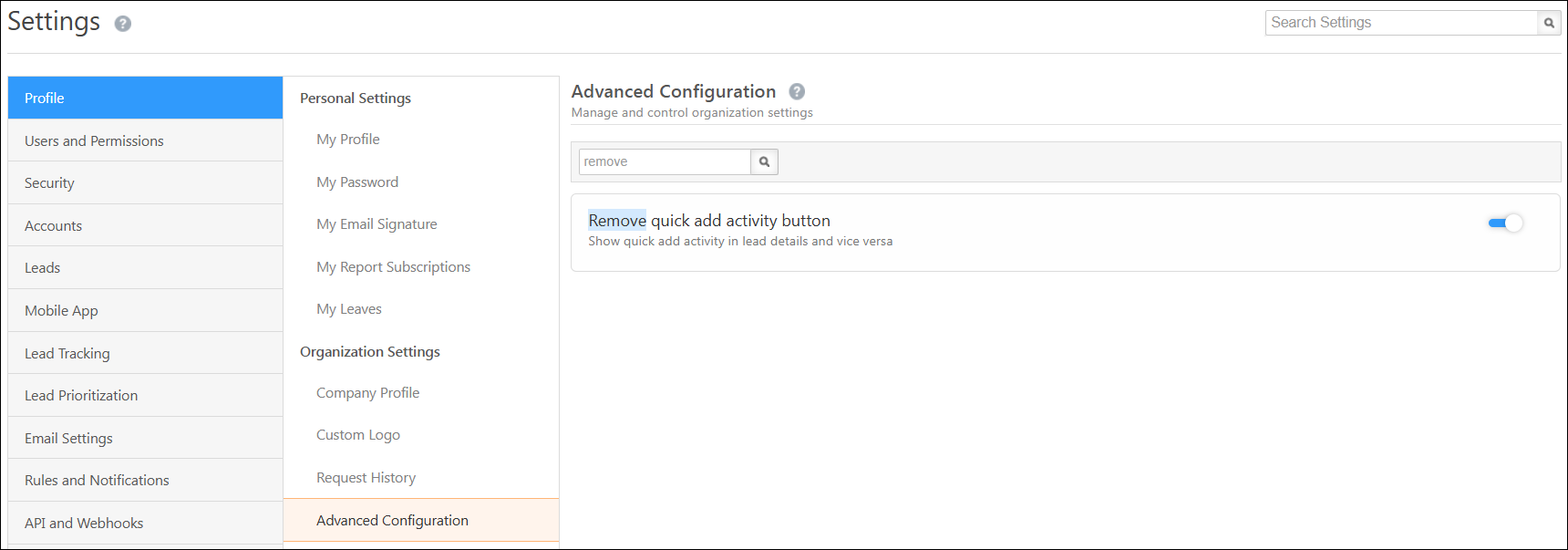 LeadSquared Advanced Configurations